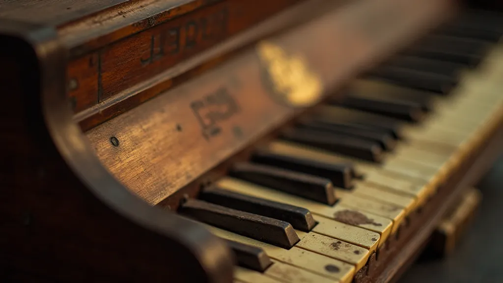 Antique accordion close-up