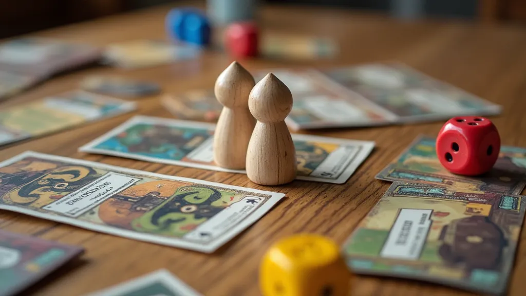 Variety of board game pieces