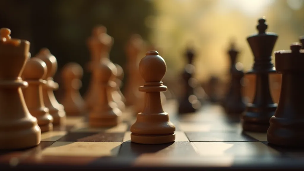 Chessboard with game in progress