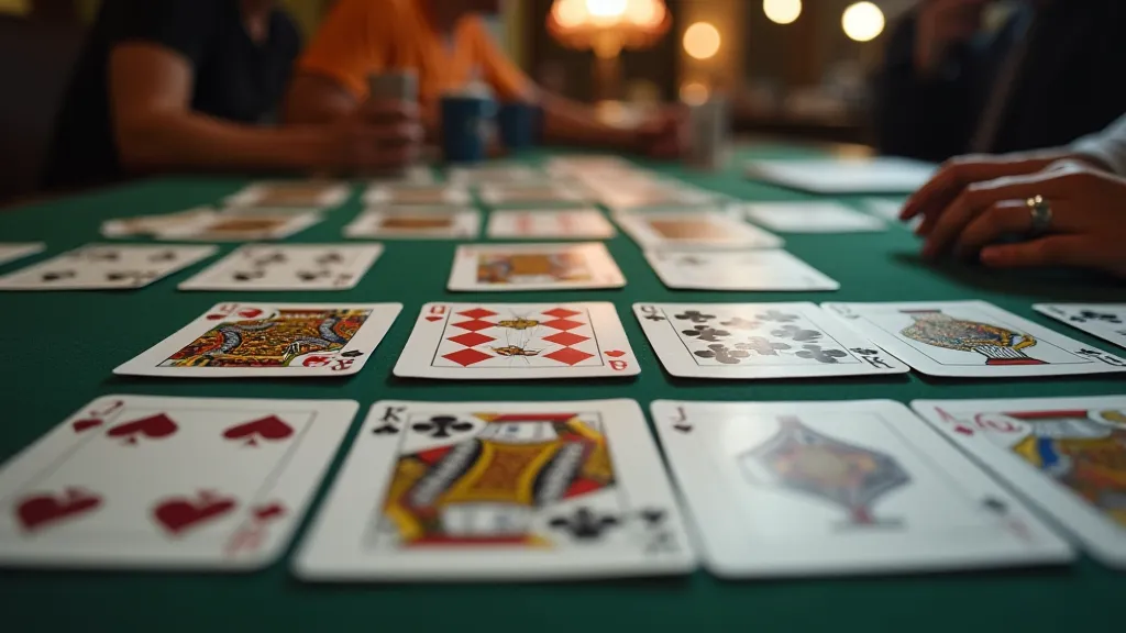 A player's deck of cards showing different types and values