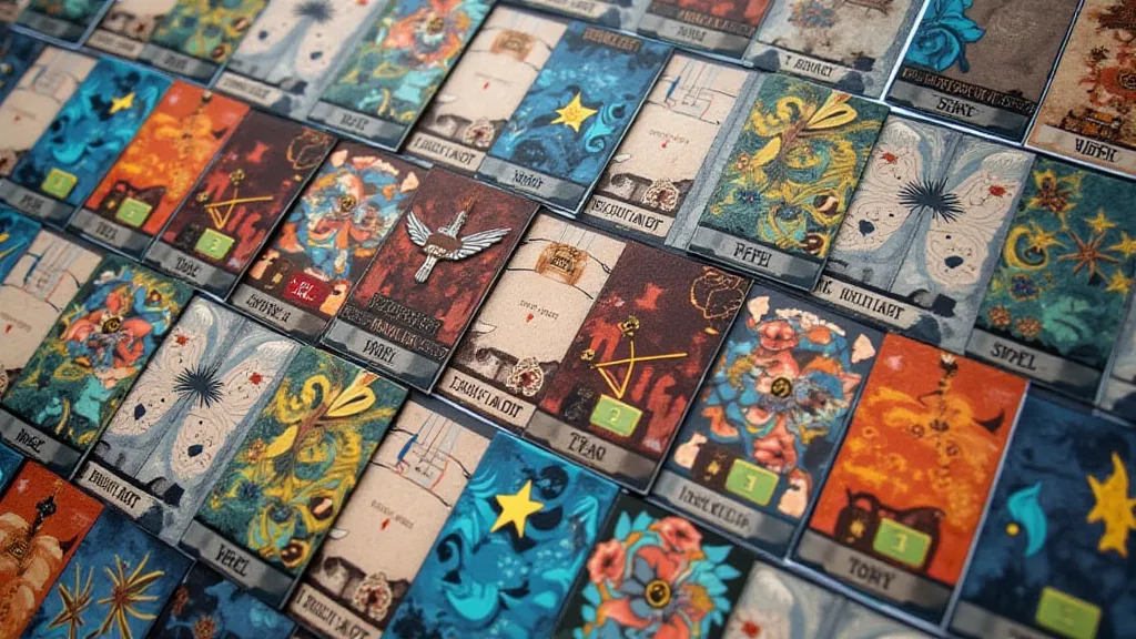 A variety of modern board games with deckbuilding mechanics