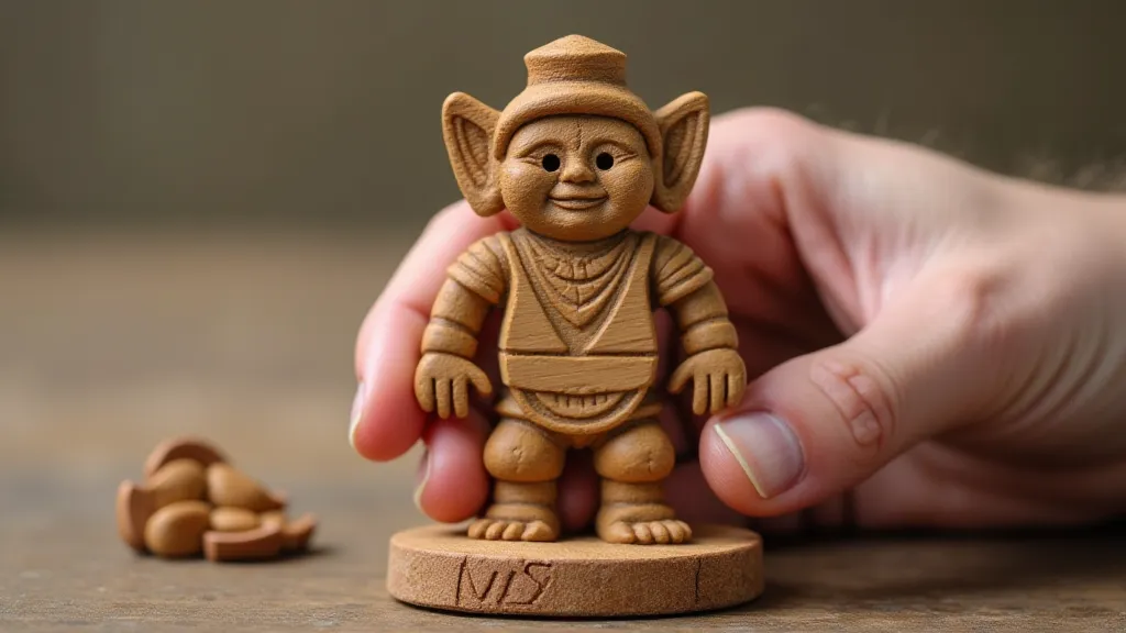 Detailed wooden game piece