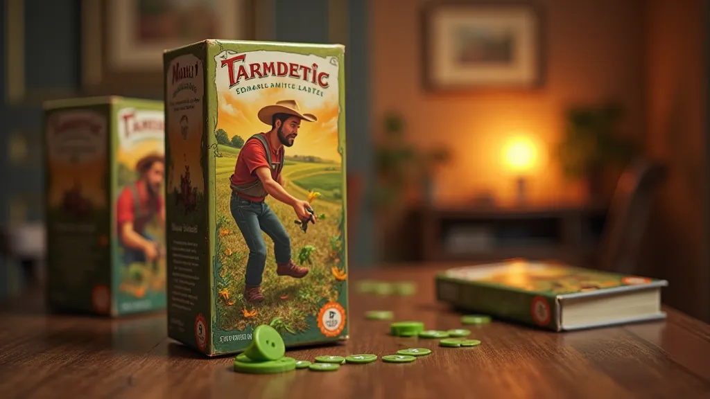 Worker token being placed on a farm location in a board game.